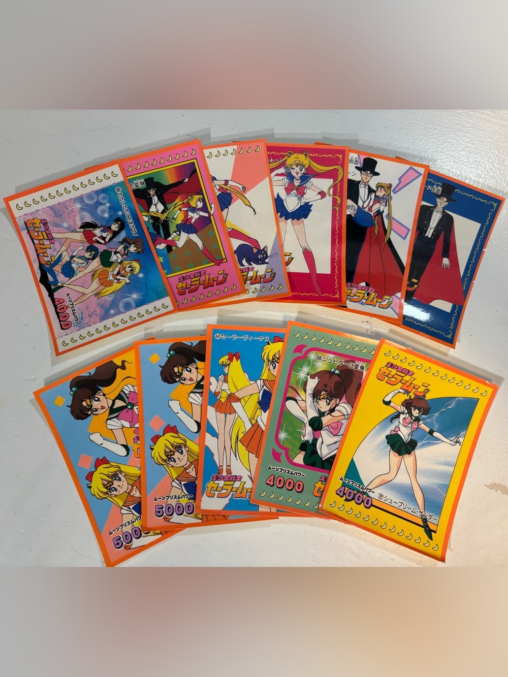 Sailor Moon Trading Stickers 1998 Toei Animation Tuxedo Mask Venus Jupiter VTG